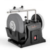VEVOR Water-Cooled Grinding Machine, 1.6A 145RPM Knife Sharpening Machine, 10" Wet Grinding Wheel & 8" Leather Stropping Wheel, Wet/Dry Stone Grinder with Water-Cooling Tray for Knives Chisels, 120V