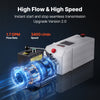 VEVOR 10 Quart Hydraulic Pump, 2.2KW Hydraulic Dump Trailer Pump Single Acting, 3200 PSI Max Relief Pressure, 1.7 GPM Flow Rate, AC220-240V Hydraulic Power Unit Car Lift (Vertical Installation)