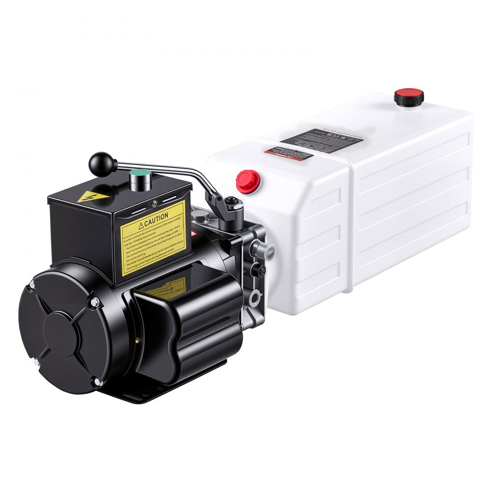 VEVOR 10 Quart Hydraulic Pump, 2.2KW Hydraulic Dump Trailer Pump Single Acting, 3200 PSI Max Relief Pressure, 1.7 GPM Flow Rate, AC220-240V Hydraulic Power Unit Car Lift (Vertical Installation)