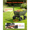 VEVOR Garden Dump Cart, 1200 lbs Poly Dump Cart, 7 Cu. Ft. Garden Carts Dumps Wagon with 2-in-1 Convertible Handle, 90° Quick-Dumps Mechanism, 180° Swivel Wheels, Yard Wagon for Plants, Soil, Crops
