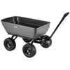 VEVOR Garden Dump Cart, 1200 lbs Poly Dump Cart, 7 Cu. Ft. Garden Carts Dumps Wagon with 2-in-1 Convertible Handle, 90° Quick-Dumps Mechanism, 180° Swivel Wheels, Yard Wagon for Plants, Soil, Crops