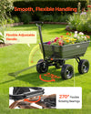 VEVOR Garden Dump Cart, 1200 lbs Poly Dump Cart, 7 Cu. Ft. Garden Carts Dumps Wagon with 2-in-1 Convertible Handle, 90° Quick-Dumps Mechanism, 180° Swivel Wheels, Yard Wagon for Plants, Soil, Crops