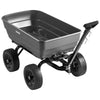 VEVOR Garden Dump Cart, 1200 lbs Poly Dump Cart, 7 Cu. Ft. Garden Carts Dumps Wagon with 2-in-1 Convertible Handle, 90° Quick-Dumps Mechanism, 180° Swivel Wheels, Yard Wagon for Plants, Soil, Crops