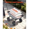 VEVOR Garden Dump Cart, 400 lbs Poly Dump Cart, Garden Carts Dumps Wagon with 90° Quick-Dumps Mechanism, 180° Swivel Wheels, 270° Flexible Rotating Bearings, Yard Wagon for Plants, Soil, Crops