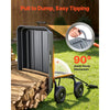 VEVOR Garden Dump Cart, 400 lbs Poly Dump Cart, Garden Carts Dumps Wagon with 90° Quick-Dumps Mechanism, 180° Swivel Wheels, 270° Flexible Rotating Bearings, Yard Wagon for Plants, Soil, Crops
