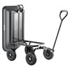 VEVOR Garden Dump Cart, 400 lbs Poly Dump Cart, Garden Carts Dumps Wagon with 90° Quick-Dumps Mechanism, 180° Swivel Wheels, 270° Flexible Rotating Bearings, Yard Wagon for Plants, Soil, Crops