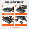 VEVOR Garden Cart, Durable Poly Dump Cart with Simple Assembly Steel Framework, Versatile Dump Cart with Dual-Function Handle, Handy Wheelbarrow with 600 lbs Load Capacity, 10 inch Wheels