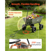 VEVOR Garden Dump Cart, 600 lbs Poly Dump Cart, Garden Carts Dumps Wagon with 90° Quick-Dumps Mechanism, 180° Swivel Wheels, 270° Flexible Rotating Bearings, Yard Wagon for Plants, Soil, Crops