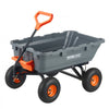 VEVOR Garden Cart, Durable Poly Dump Cart with Simple Assembly Steel Structure, Versatile Dump Wagon with Dual-Function Handle, Handy Wheelbarrow with 800 lbs Load Capacity, 10 inch Wheels
