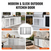 VEVOR BBQ Access Door, 36W x 24H Inch Double Outdoor Kitchen Door, Stainless Steel Flush Mount Door, Wall Vertical Door with Recessed Handles , for BBQ Island, Grilling Station, Outside Cabinet