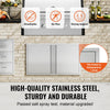 VEVOR BBQ Access Door, 36W x 21H Inch Double Outdoor Kitchen Door, Stainless Steel Flush Mount Door, Wall Vertical Door with Recessed Handles , for BBQ Island, Grilling Station, Outside Cabinet