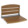 VEVOR Foldable Shower Seat Wall Mounted, 17.7" Folding Shower Bench with Supportive Backrest, Fold-Down Bathroom Corridor Seat with Stainless Steel Frame for Adults Seniors, 400LBS Loading