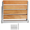 VEVOR Folding Oak Shower Seat, 16.1" x 13.4" Unfolded, Wall Mounted Fold Up Shower Bench with 440 lbs Load Capacity, Space Saving Home Care Fold Down Shower Chair, for Seniors Pregnant Women Children