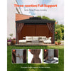 VEVOR Gazebo Curtains Outdoor, Fit Most 10' x 10' x 6.9' Gazebos, 4-Panel Sidewall Gazebo Privacy Curtains with Zippers, Outdoor Curtain Replacement for Patio Canopy, Only Curtain, Coffee