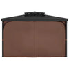 VEVOR Gazebo Curtains Outdoor, Fit Most 10' x 10' x 6.9' Gazebos, 4-Panel Sidewall Gazebo Privacy Curtains with Zippers, Outdoor Curtain Replacement for Patio Canopy, Only Curtain, Coffee