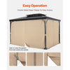 VEVOR Gazebo Curtains Outdoor, 12' x 10' x 7.3' Gazebos, 4-Panel Sidewall Gazebo Privacy Curtains with Zippers, Outdoor Curtain Replacement for Patio Canopy, Only Curtain, Khaki
