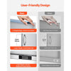 VEVOR BBQ Access Door, 30W x 21H Inch Double Outdoor Kitchen Door, Stainless Steel Flush Mount Door, Wall Vertical Door with Handles and Vents, for BBQ Island, Grilling Station, Outside Cabinet