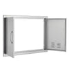 VEVOR BBQ Access Door, 30W x 21H Inch Double Outdoor Kitchen Door, Stainless Steel Flush Mount Door, Wall Vertical Door with Handles and Vents, for BBQ Island, Grilling Station, Outside Cabinet