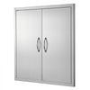 VEVOR BBQ Access Door, 31W x 31H Inch Double Outdoor Kitchen Door, Stainless Steel Flush Mount Door, Wall Vertical Door with Handles, for BBQ Island, Grilling Station, Outside Cabinet