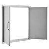 VEVOR BBQ Access Door, 31W x 31H Inch Double Outdoor Kitchen Door, Stainless Steel Flush Mount Door, Wall Vertical Door with Handles, for BBQ Island, Grilling Station, Outside Cabinet