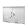 VEVOR BBQ Access Door, 36W x 21H Inch Double Outdoor Kitchen Door, Stainless Steel Flush Mount Door, Wall Vertical Door with Handles and Vents, for BBQ Island, Grilling Station, Outside Cabinet