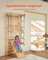 VEVOR Swedish ladder wall gym lifestyle image showing upgraded indoor jungle gym