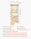 VEVOR Swedish ladder wall gym dimensions and product information graphic