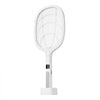 VEVOR Electric Fly Swatter, Zapper Racket with 3 Layers Mesh & Digital Screen Display, Dual Modes Fly Killer with 1500mAh Battery Rechargeable for Home, Bedroom, Kitchen and Patio, White