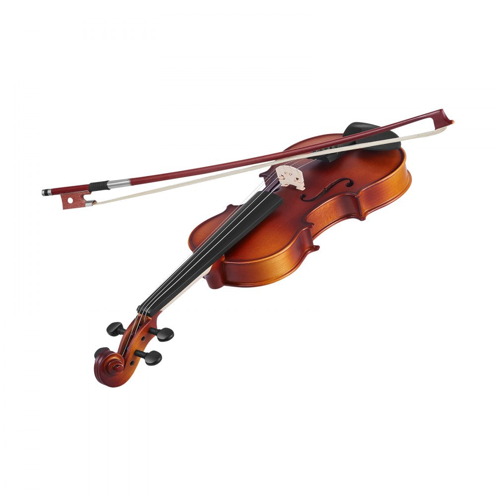 VEVOR Violin 3/4 Size for Adults, Violin Fiddle Set for Beginners Student with Hard Case, Rosin, Bow, Shoulder Rest,Bridge,Tuner and Extra Strings,Solidwood Professional Musical Instruments (Brown)