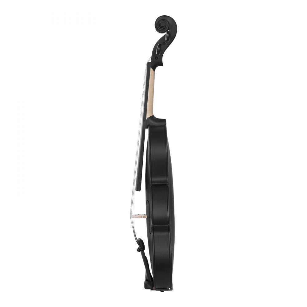 VEVOR Violin 4/4 Full Size for Adults, Violin Fiddle Set for Beginners Student with Hard Case, Rosin, Bow, Shoulder Rest, Bridge, Tuner and Extra Strings, Professional Solidwood Instruments  (Black)