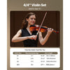 VEVOR Violin 4/4 Full Size for Adults, Violin Fiddle Set for Beginners Student with Hard Case,Rosin, Bow,Shoulder Rest,Bridge,Extra Strings,Professional Solidwood Instrument (Glossy Brown Patterned)