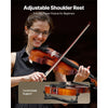 VEVOR Violin 4/4 Full Size for Adults, Violin Fiddle Set for Beginners Student with Hard Case,Rosin, Bow,Shoulder Rest,Bridge,Extra Strings,Professional Solidwood Instrument (Glossy Brown Patterned)
