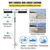 VEVOR Sand Anchor, 18\" Length Auger to The Beach and Sandbar, 316 Stainless Steel Screw Anchor with Removable Handle, Bungee Line & Carry Bag, for Jet Ski PWC Pontoon Kayak