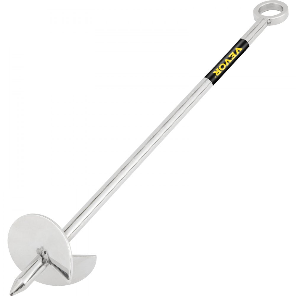 VEVOR Sand Anchor, 18\" Length Auger to The Beach and Sandbar, 316 Stainless Steel Screw Anchor with Removable Handle, Bungee Line & Carry Bag, for Jet Ski PWC Pontoon Kayak