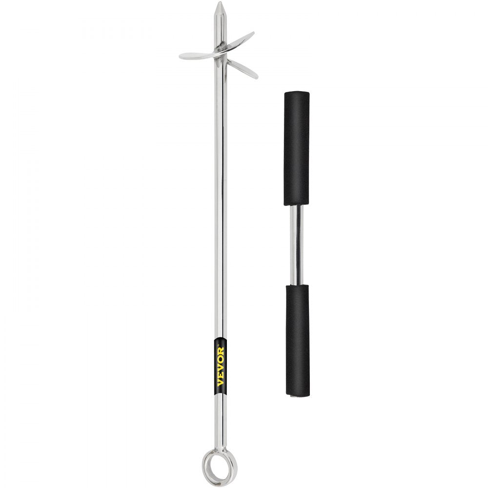 VEVOR Sand Anchor, 18\" Length Auger to The Beach and Sandbar, 316 Stainless Steel Screw Anchor with Removable Handle, Bungee Line & Carry Bag, for Jet Ski PWC Pontoon Kayak