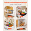 VEVOR Play Kitchen for Kids, Wooden, Kids Kitchen Playset with Real Lights & Sounds, Food & Cookware Accessories, Pretend Play Toy Set, Sink, Oven, Stove, Cabinet, for Toddlers, Girls & Boys Ages 3-8