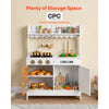VEVOR Play Kitchen for Kids, Wooden, Kids Kitchen Playset with Real Lights & Sounds, Food & Cookware Accessories, Pretend Play Toy Set, Sink, Oven, Stove, Cabinet, for Toddlers, Girls & Boys Ages 3-8