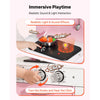 VEVOR Play Kitchen for Kids, Wooden, Kids Kitchen Playset with Real Lights & Sounds, Food & Cookware, Pretend Play Toy Set, Microwave, Oven, Clicking Knobs, for Toddlers, Girls & Boys Ages 3-8, Pink