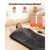 VEVOR Infrared Sauna Blanket with Mineral Stones, 73 x 35 in Sauna Bag, Zero EMF, Portable for Home Detox and Relaxation, Temperature Control & Timer, PU Leather Heating Wrap, Carry Bag, Black
