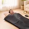 VEVOR Infrared Sauna Blanket with Mineral Stones, 73 x 35 in Sauna Bag, Zero EMF, Portable for Home Detox and Relaxation, Temperature Control & Timer, PU Leather Heating Wrap, Carry Bag, Black