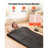 VEVOR Infrared Sauna Blanket 73 x 35 in, Portable PU Leather Sauna Bag, Even Heating for Home Detox & Relaxation, Temp Control & Timer, Full-Body Heating Wrap with Towel Liner, Carry Bag, Black