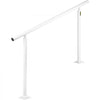 VEVOR Outdoor Stair Railing Kit, 5 FT Handrails 0-5 Steps, Adjustable Angle White Aluminum Stair Hand Rail for The Elderly, Handrails for Outdoor Steps