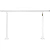 VEVOR Outdoor Stair Railing Kit, 5 FT Handrails 0-5 Steps, Adjustable Angle White Aluminum Stair Hand Rail for The Elderly, Handrails for Outdoor Steps