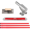 VEVOR Bull Float Manganese Steel Concrete Float 1200x300mm Concrete Float Tool Cement Tool Bull Concrete Kit Bull Pool Float Bull Float Handle Bull Float Bracket Concrete Tool Finishing Bull Float