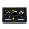 VEVOR Weather Station Indoor Outdoor, 7.5 in Color Display, Wireless Digital Home Weather Station, with Sensor Atomic Clock Adjustable Backlight Forecast Data Calendar Alarm Alert Temperature-NO WIFI