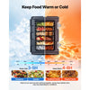 VEVOR Insulated Food Pan Carrier, 95 Qt Non-Electrical Food Warmer, with Wheel & 304 Stainless Steel Latch, LLDPE Stackable Hot Box, for Various Pan Sizes(NOT Included), Fit Catering BBQ Event(Black)