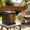 VEVOR Insulated Food Pan Carrier, 95 Qt Non-Electrical Food Warmer, with Wheel & 304 Stainless Steel Latch, LLDPE Stackable Hot Box, for Various Pan Sizes(NOT Included), Fit Catering BBQ Event(Black)