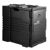 VEVOR Insulated Food Pan Carrier, 95 Qt Non-Electrical Food Warmer, with Wheel & 304 Stainless Steel Latch, LLDPE Stackable Hot Box, for Various Pan Sizes(NOT Included), Fit Catering BBQ Event(Black)