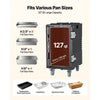 VEVOR Insulated Food Pan Carrier, 127 Qt Non-Electrical Food Warmer, with Swivel Wheel & 304 Stainless Steel Latch, LLDPE Stackable Hot Box, for Various Pan Sizes(NOT Included), Fit Catering BBQ Event