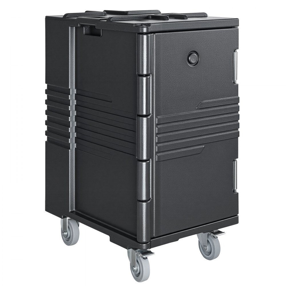 VEVOR Insulated Food Pan Carrier, 127 Qt Non-Electrical Food Warmer, with Swivel Wheel & 304 Stainless Steel Latch, LLDPE Stackable Hot Box, for Various Pan Sizes(NOT Included), Fit Catering BBQ Event